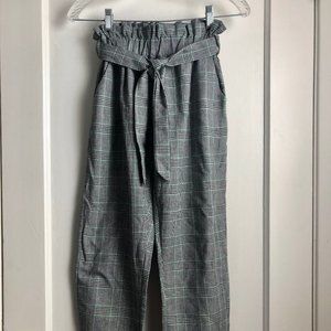 Plaid Mid/High Waist Pants